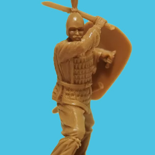 01. Guerrier chinois avec sabre et bouclier.